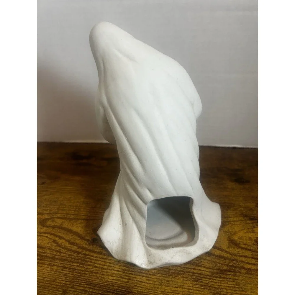 Dalton Halloween Ghost Skeleton Candle Holder Vintage Spooky Ceramic Decor